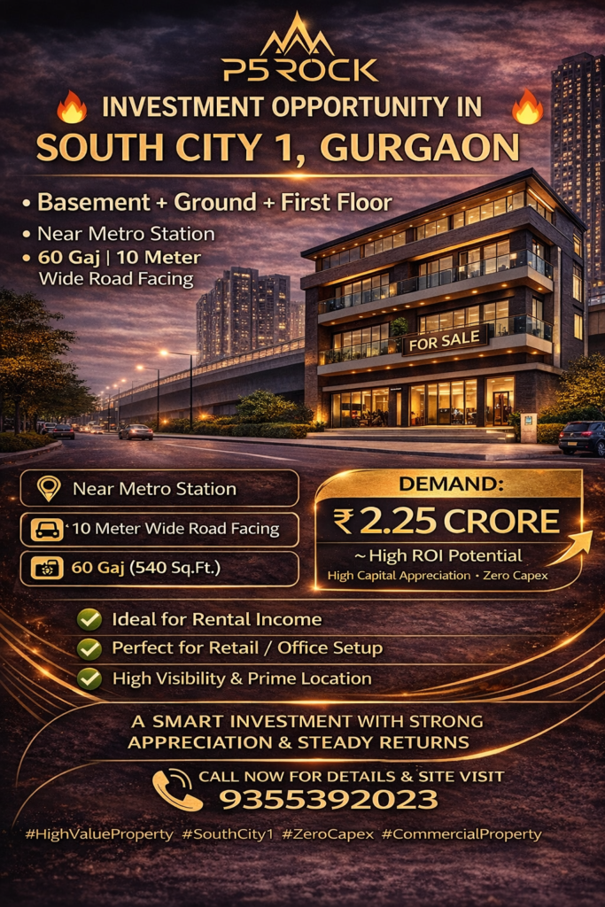 Investment Opportunity – South City 1, Gurgaon