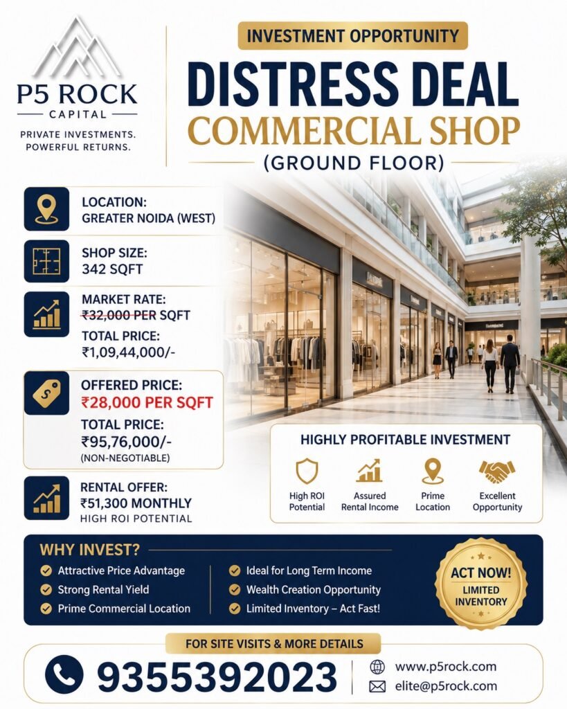 Distress Deal Commercial Shop – Greater Noida (West)