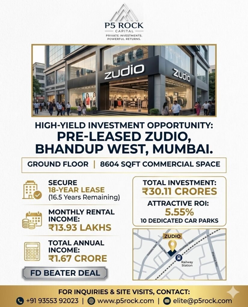 Pre-Leased Zudio, Bhandup West, Mumbai – Premium Commercial Investment Opportunity
