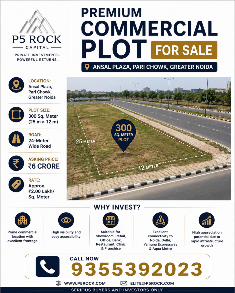Premium Commercial Plot for Sale in Ansal Plaza, Pari Chowk, Greater Noida